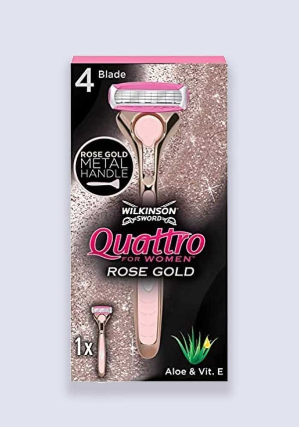 Wilkinson Sword Quattro For Women Rose Gold Razor (Case Size 5)