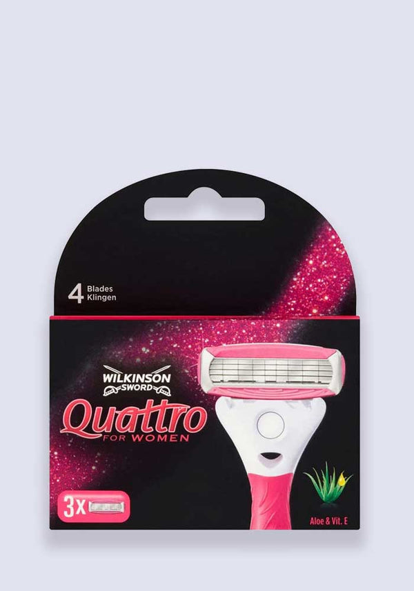 Wilkinson Sword Quattro For Women Razor Blades - 3 Pack (Case Size 10)